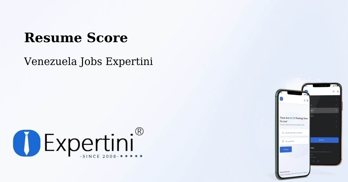 Resume Score & Job Description Match Tool – Venezuela - Venezuela Jobs Expertini